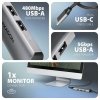 AXAGON HMC-H3A Wieloportowy hub USB 4in1, 5Gbps, 3x USB-A (2x USB2.0, 1x USB3.0) + HDMI 4K/30Hz, metal, 15cm USB-C kabel